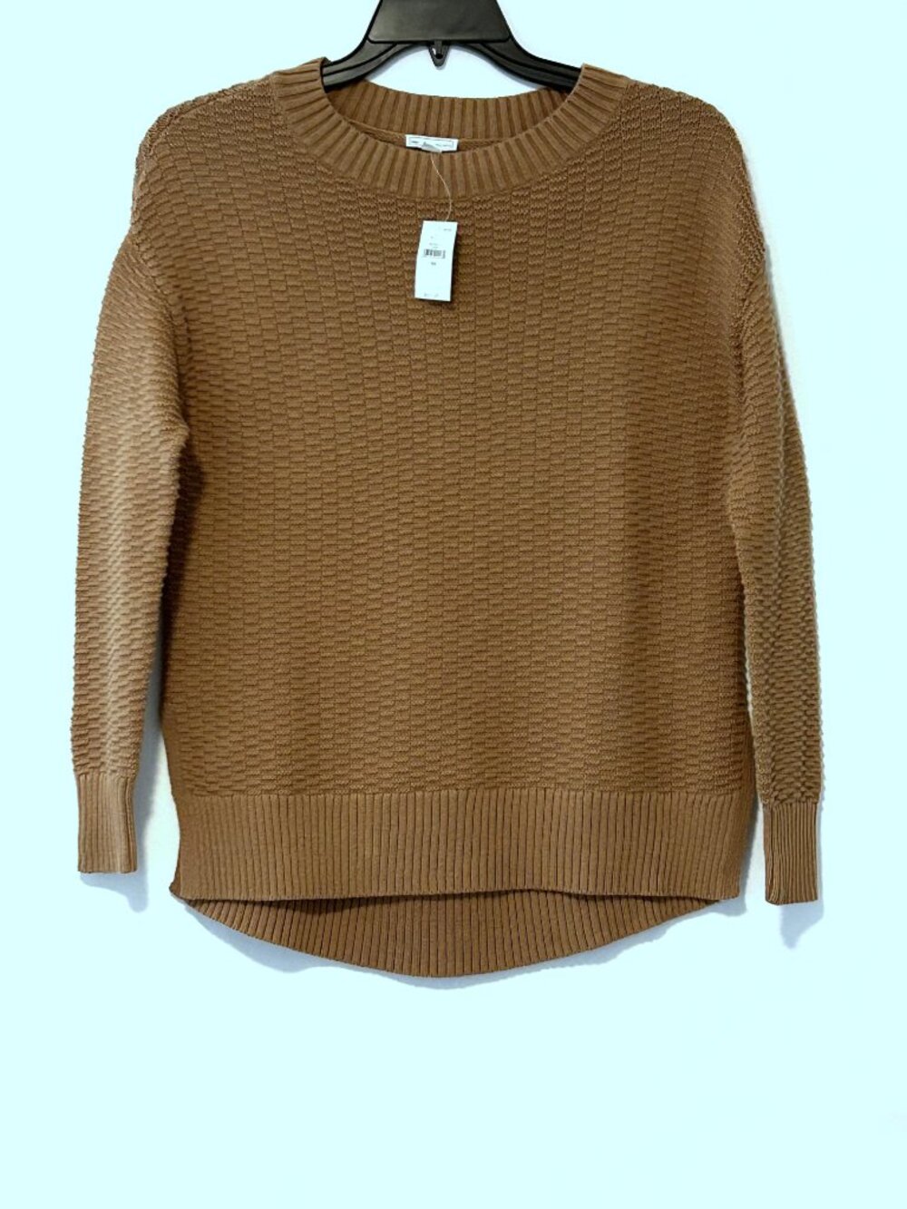 NWT GAP 100% cotton carmel color oversized sweater, size XS - Picture 2 of 5